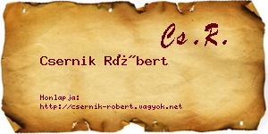Csernik Róbert névjegykártya